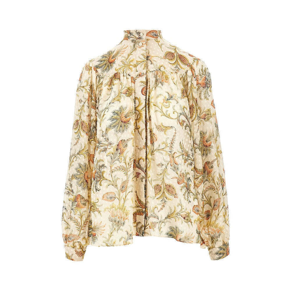 Etro Plumetis Silk-Blend Blouse